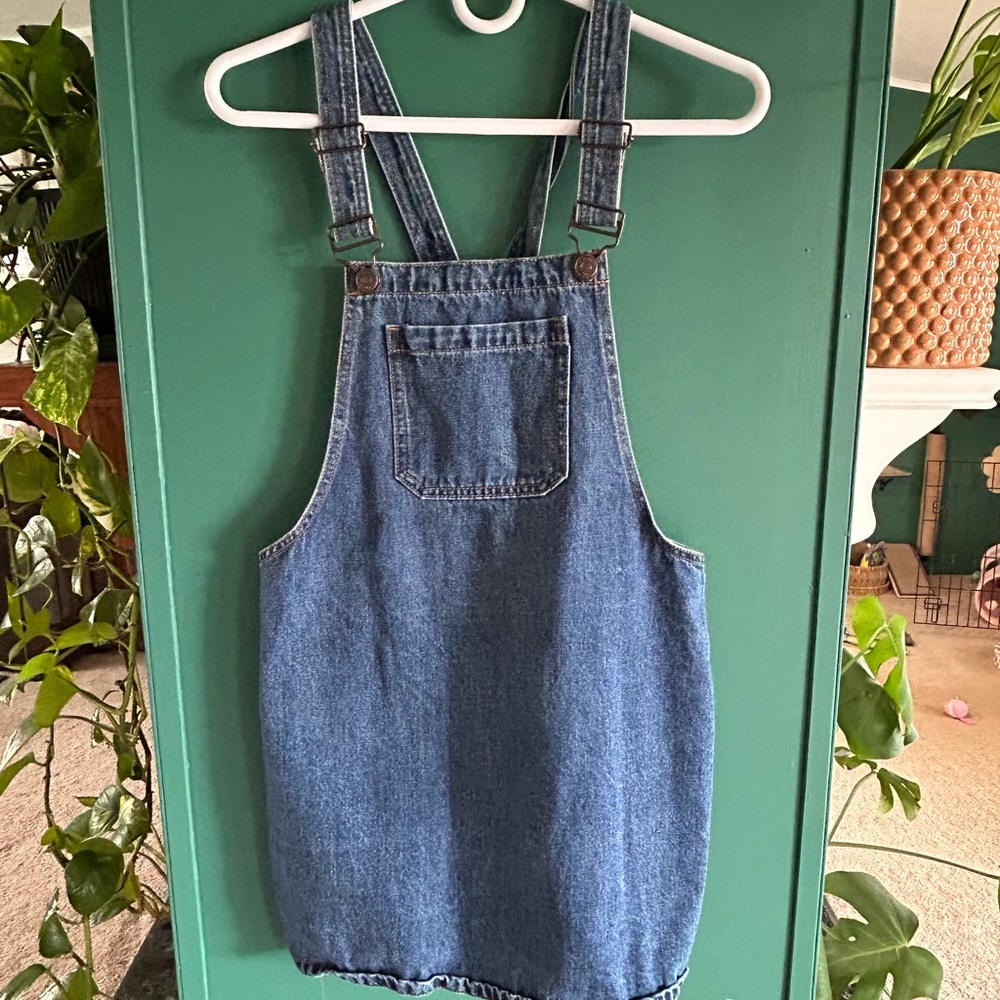 Forever 21 Blue Denim Overall Dress Skirt Bids